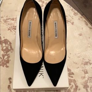 Manolo Blahnik BB Black Sued 40